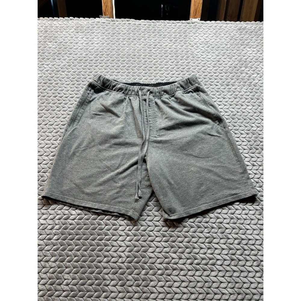 Eddie Bauer Sleep Shorts Men S Gray Soft Jersey Lounge Pajama Zip Pockets Casual